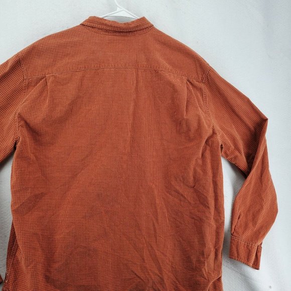 Abercrombie and Fitch Shirt Men's Casual Long Sleeve Button Up Check Orange XL - Picture 12 of 12